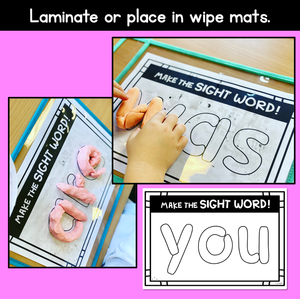 FINE MOTOR KINDERGARTEN ACTIVITIES | Playdoh Sight Words