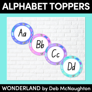 ALPHABET TOPPERS - The Wonderland Collection