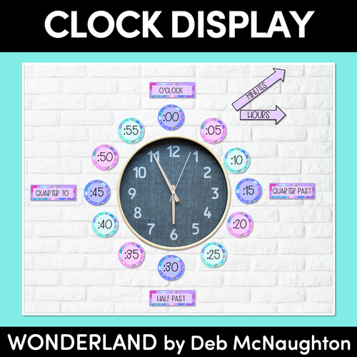 Resource preview 1 for CLOCK DISPLAY - The Wonderland Collection