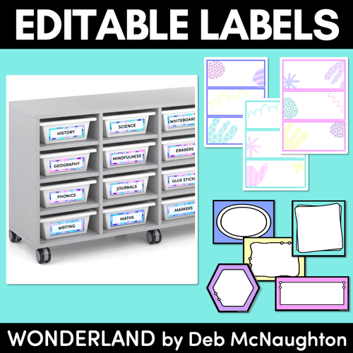 Resource preview 1 for EDITABLE LABELS- The Wonderland Collection
