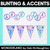 1 for BUNTING & ACCENTS - Alphabet + Numbers - The Wonderland Collection