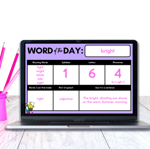 Resource preview 5 for Word of the Day Slides