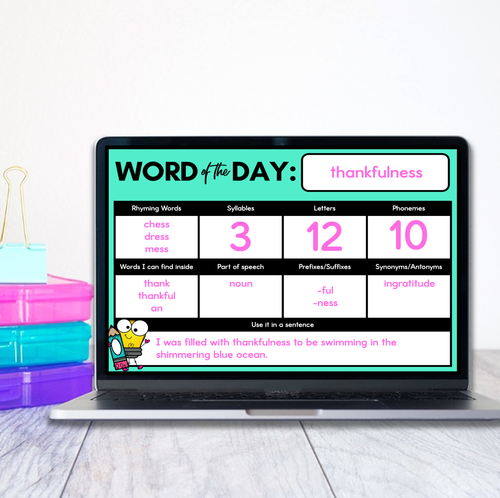 Resource preview 6 for Word of the Day Slides