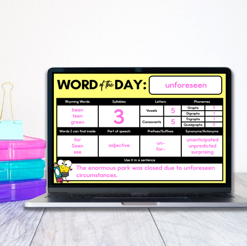 Resource preview 7 for Word of the Day Slides