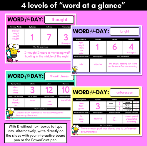 Resource preview 2 for Word of the Day Slides
