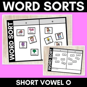 SHORT VOWEL O WORD SORT