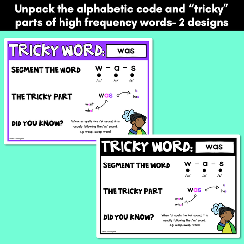 Resource preview 3 for WORDS WITH TRICKY SPELLINGS Freebie | High Frequency Words